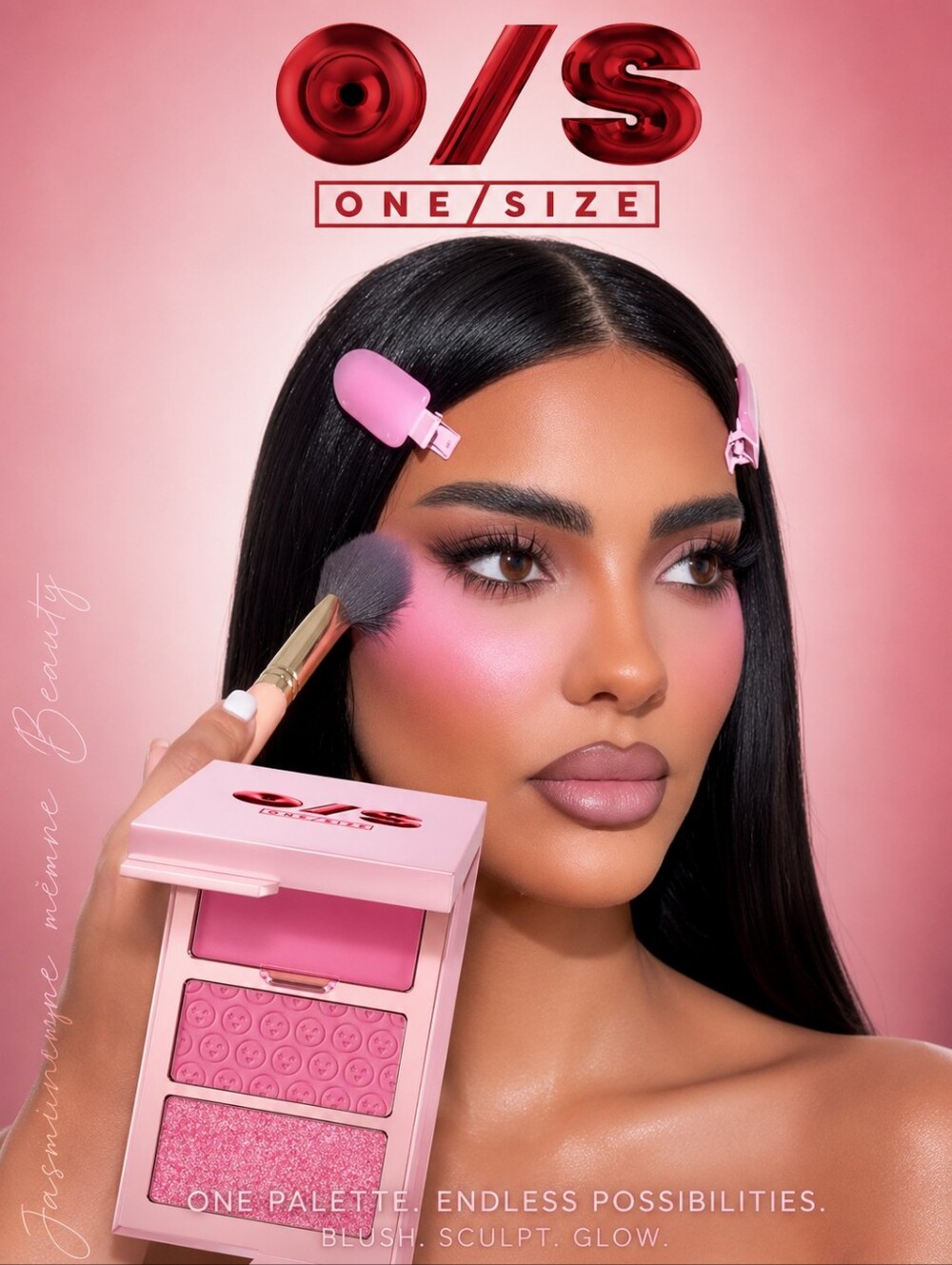 ONE SIZE Blush & Highlighter Trio- Attention Seeker - Bubblegum Barbie Pink